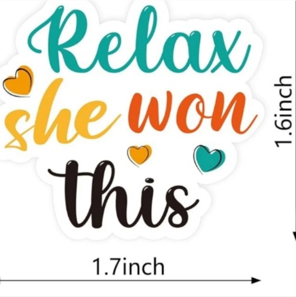 Relax She Won This Stickers